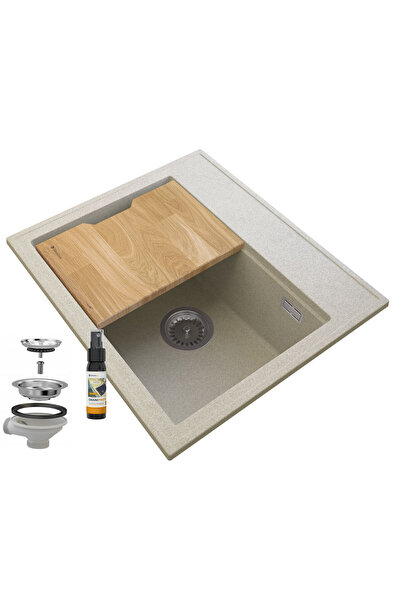 Granitan Set chiuveta bucatarie si spray, Granitan, Granit, Bej
