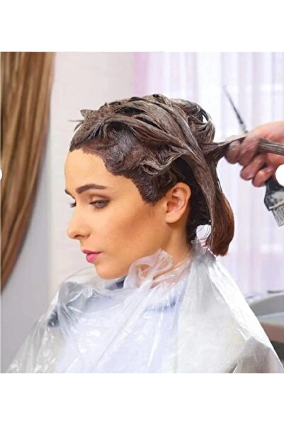 Lilamor Boya Naylonu Saç Boya Önlüğü Tek Kullanımlık Berber Kuaför Kullan At ...