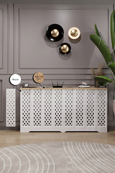 ENDLESS SHOPPİNG Petek Kaplama Modern Radyatör Kapatma Ünitesi Ön Panel MDF T...