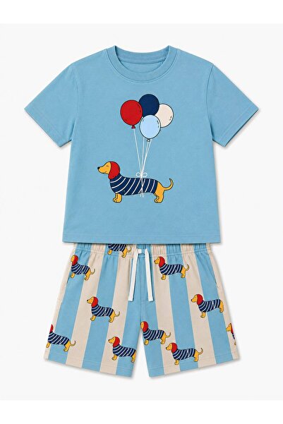 YİGİT BUTİK Set de pantaloni scurți cu imprimeu Bubble Dog pentru băieți, din...