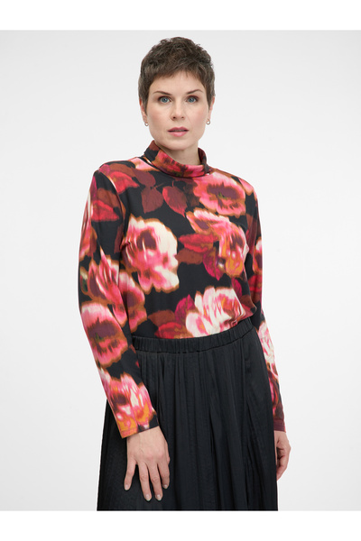 ORSAY Tricou de damă roșu cu model și mânecă lungă