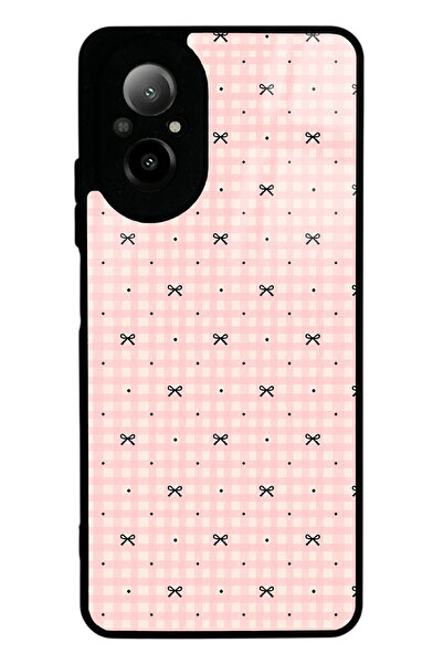 Spoyi Realme 12 Lite Pink Coquette Pattern Tasarımlı Glossy Telefon Kılıfı