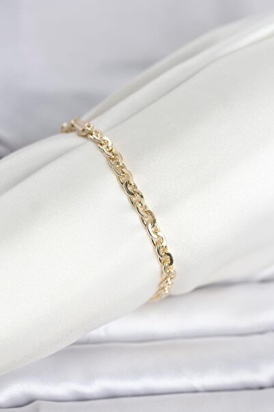Bidi House Elegant Zincir Kadın Bileklik CM 14 K Gold Renk