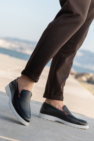 PHILIP MARCO Premium Genuine Leather Men's Loafer Shoes