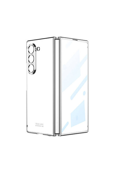 NOVATECH Galaxy Z Fold 6 Kılıf NVTH Full Camlı Kıpta Kapak-Gümüş