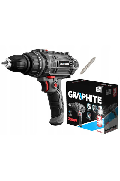 graphite Mașină de găurit și înșurubat 300W cu auto-strângere 58G793