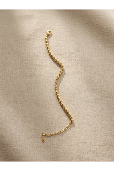 Bluw Jewelry سوار سلسلة من اللؤلؤ الذهبي