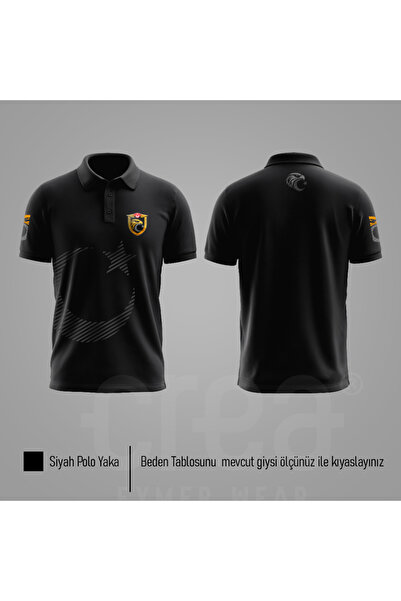 Crea Eymer Wear Turkish Eagles Solo - Polo majica sa običnim krojem, crna