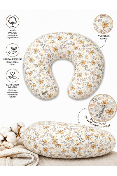 ngn collection Breastfeeding Pillow, 100% Cotton Washable Zippered Breastfeed...
