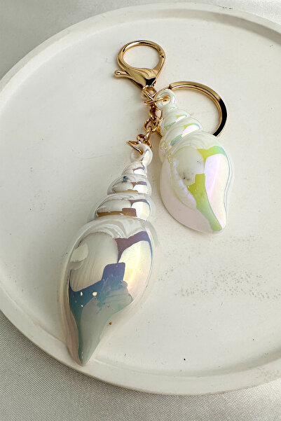 Modex Shiny Bag Accessory Keychain with Seashell Design