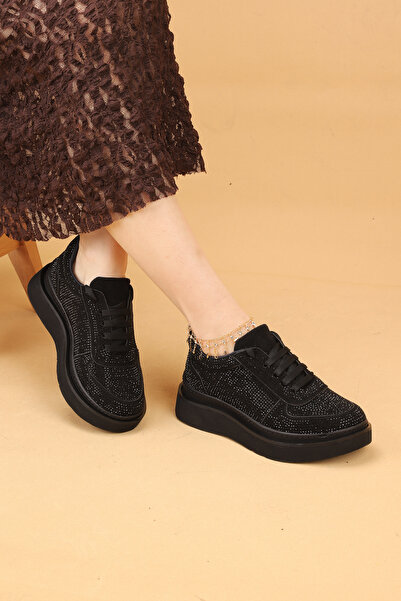 Nilsa Shoes Women's Orthopedic Sole Stone Patterned Walking Shoes Sneaker