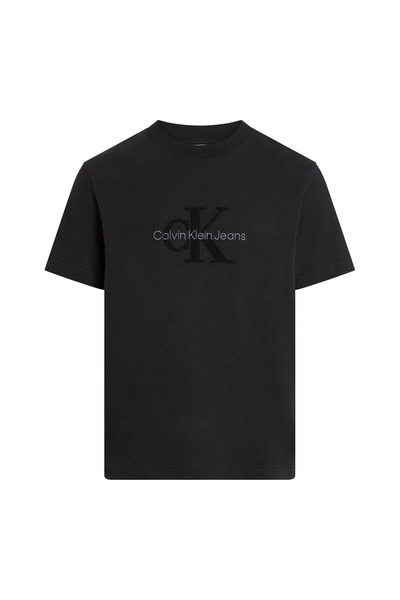 Calvin Klein Tricou bărbătesc cu mânecă scurtă, monogramă chenille, XL