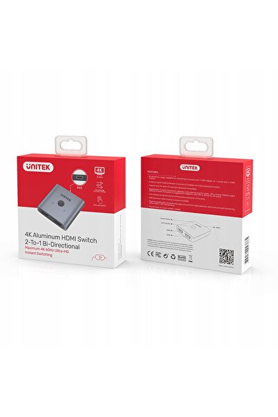 Unitek Comutator HDMI 2.0 4K 2-în-1 ieșire V1127A