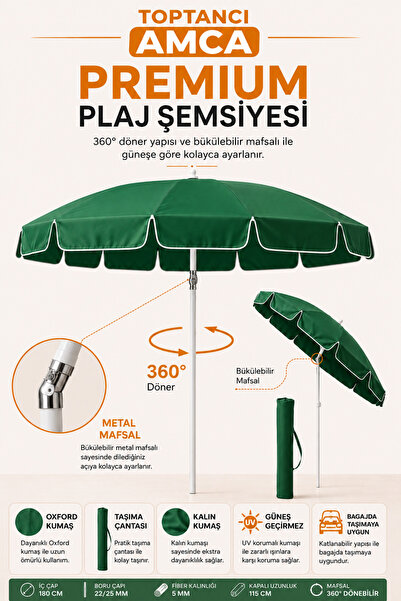Toptancı Amca Plaj şemsiyesi özel mat oxford kumaş ışığı geçirmez serin tutar...