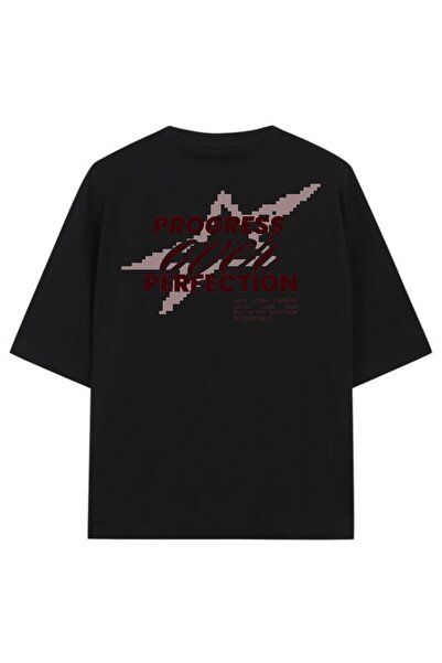 Sebesta Fashion Progress over Perfection Printed Premium Oversize T-Shirt