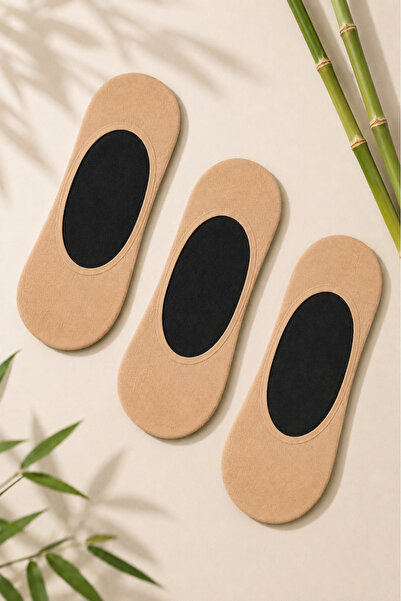 Ollero 3 Pairs of Seamless Silicone Men's Bamboo Ballerina Socks