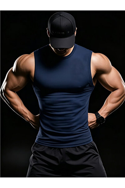RUTBİL SPORTS Sıfır Kol Fitness Body GYM Body Sporcu Uzun Sıfır Fitness Body