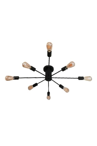 Cojom Candelabru Brati 8n, metalic, 8x E27, stil industrial