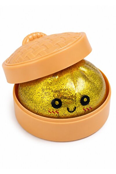 DAT Glitter Squishy Ball Transparent Dumpling Stress Ball Squeezable Sensory ...
