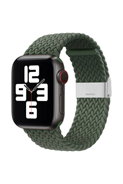 Hurtel Curea textilă împletită compatibilă cu Apple Watch 4/5/6/7/8/SE 38/40/...