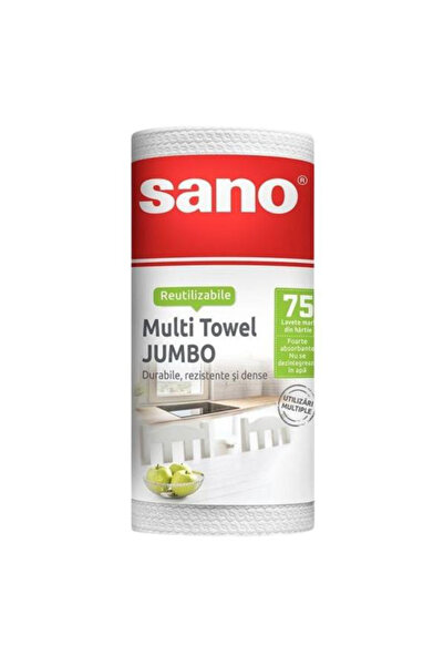 Sano Lavete Reutilizabile din Hartie - Multi Towel Jumbo, 75 buc