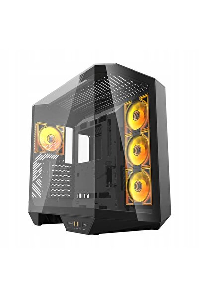 Kraft&dele Carcasă PC Darkflash DY470 RGB Medium Tower cu fereastră, neagră