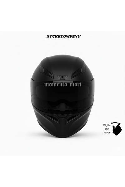 STCKRCO Memento Mori Vizör Önü Sticker - Ölümü Hatırla Kask Vizör Önü Çıkartm...