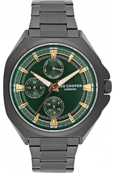 Lee Cooper Ceas de modă verde pentru bărbați LC07716.670, perfect ca un cadou.