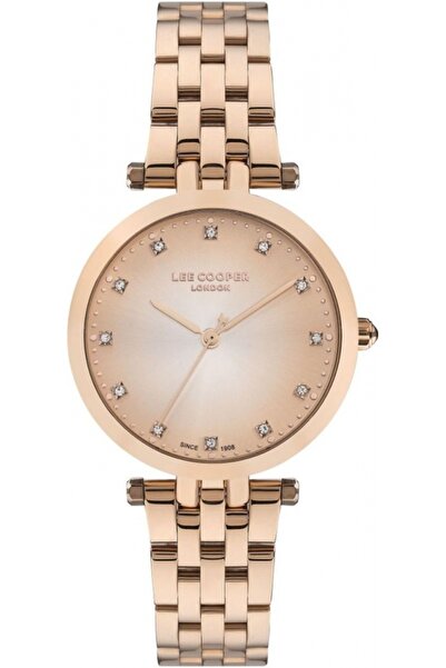 Lee Cooper LC07411.410 ceas de damă fashion, aur roz