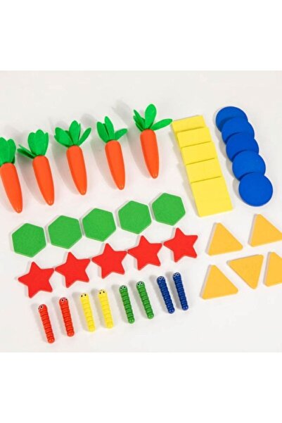 Picodino Camion Montessori din lemn 5 în 1 cu morcovi și pescuit magnetic