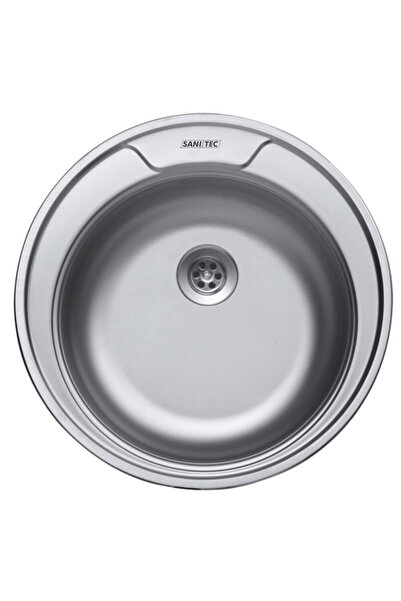 SANITEC Chiuveta bucatarie C401, pentru blat, diametru 49 cm, Inox