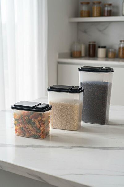 YAZICI 3-Piece Food Storage Container Set 1.2 L + 1.7 L + 2.6 L |   Pulses, P...