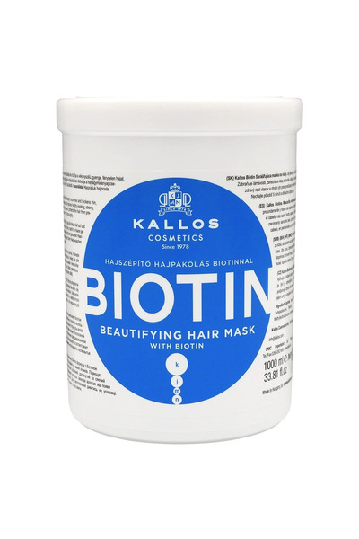 Kallos Masca de par BIOTIN, pentru infrumusetarea parului, 1 L