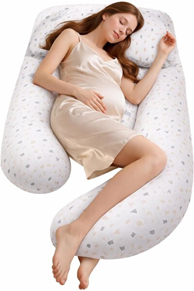 SKY TOUCH SKY-TOUCH Pregnancy Pillows for Sleeping, U Shaped Full Body Matern...