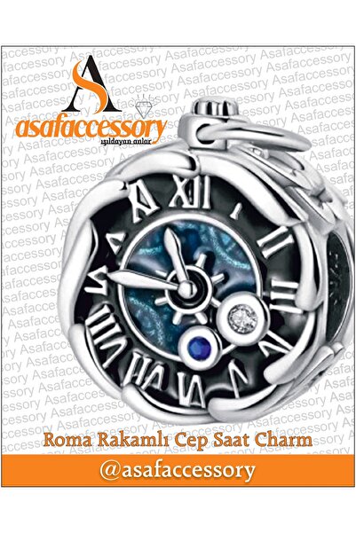 asaf Roman Numeral Pocket Watch Charm |   Asafaccessory