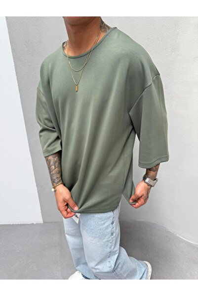 viking's line Haki Oysho Kumaş Fakir Kol T-Shirt