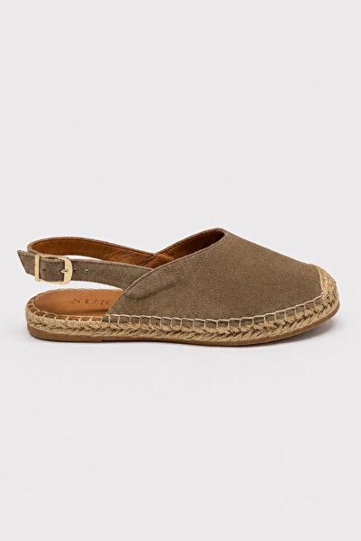 Suren bysrnshoes Milas Hakiki Deri Tokalı Kadın Espadril Sandalet