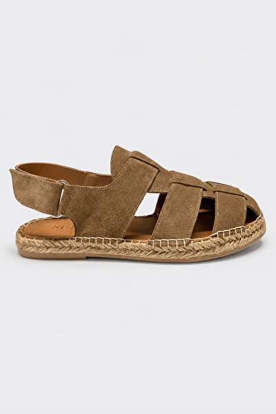 Suren bysrnshoes Frame Tokalı Hakiki Deri Erkek Espadril Sandalet