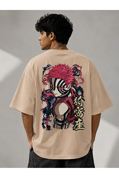 Nulivez Demon Slayer Akaza Anime Printed Oversize Unisex T-Shirt |   Manga an...