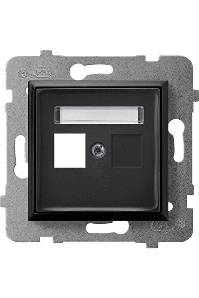 OSPEL ARIA Carcasă jack Keystone Keystone simplu Simplu Negru Metalic GPK-1U/...
