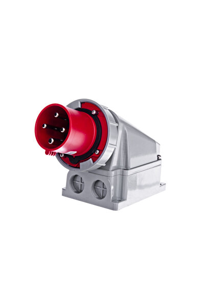 PCE Mufă receptor 63A 4P 400V roșu IP67 POWER TWIST 534-6