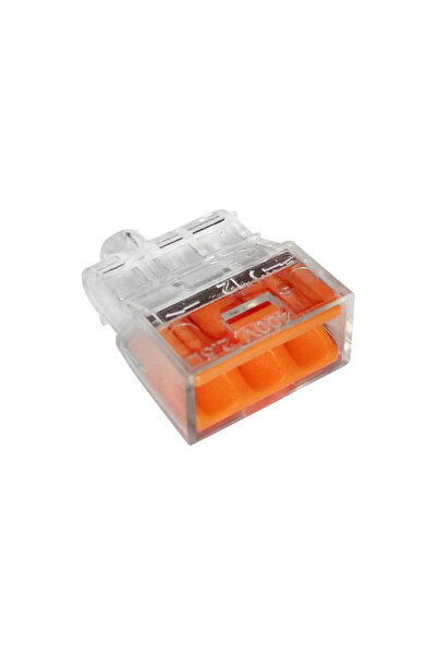 EPM Conector cu eliberare rapidă 3* 0,5-2,5mm² transparent/portocaliu 10 bucăți