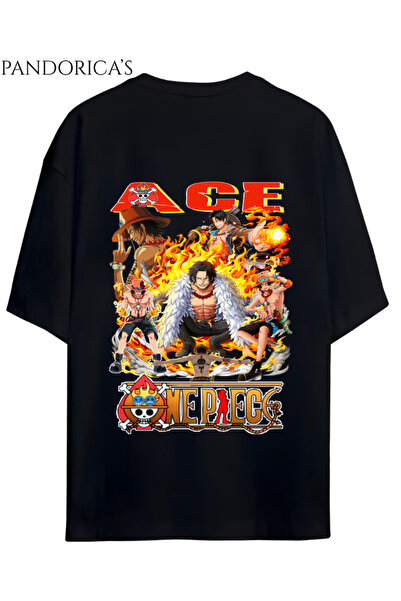 Grafftee Clothing ONE PIECE TASARIM SERİSİ "ACE" SIRT BASKILI YAZILI UNISEX P...