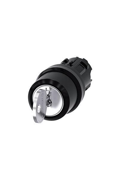 Siemens Întrerupător cu cheie 22mm plastic 3 articole I-O-II Ronis Nr. 455 ch...