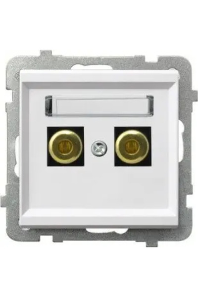 OSPEL Priză Difuzor Sonata GGN-1r/m/00 simplă 6mm2 albă