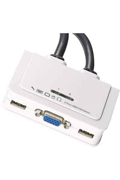 EFB KVM cu 2 porturi VGA-USB-Audio cu seturi de cabluri 2x0.9 m