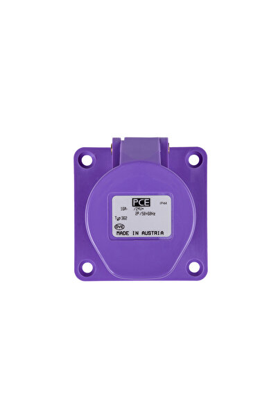 PCE Soclu de bord 16A 2P 24V violet IP44 TWIST 362v