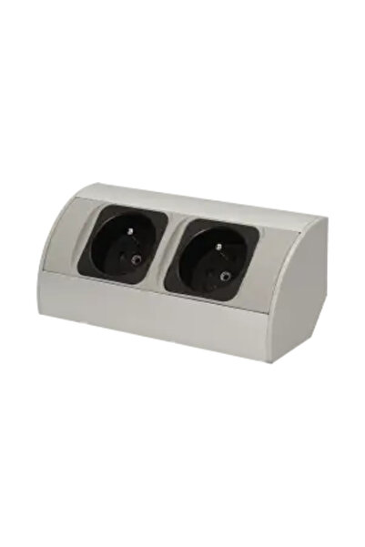 Orno Priză mobilă dublă cu/u 16A IP20 aluminiu/plastic OR-AE-1303