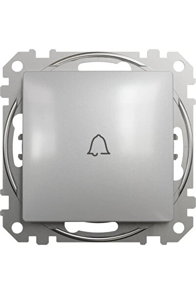 Schneider Electric Sedna Design Buton clopot argintiu din aluminiu SDD113131