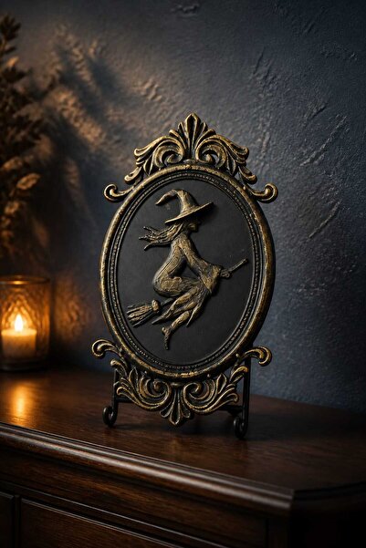 Zaru Concept Gotik Cadı Duvar Dekoru 10x17 cm | Eskitme Boyalı Witch Wall Art...
